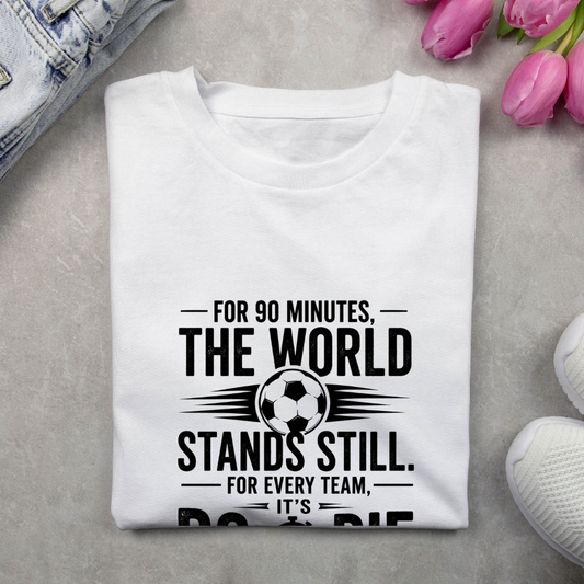 FOR 90 MINUTES THE WORLD STANDS STILL. FOR EVERY TEAM, IT'S DO OR DIE