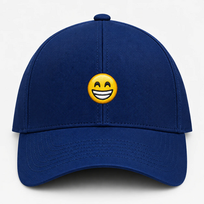 GRINNING FACE SMILING EYES TRUCKER CAP