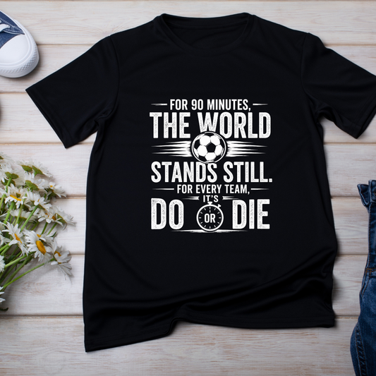 FOR 90 MINUTES THE WORLD STANDS STILL. FOR EVERY TEAM, IT'S DO OR DIE