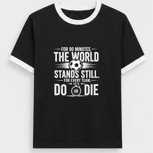 FOR 90 MINUTES THE WORLD STANDS STILL. FOR EVERY TEAM, IT'S DO OR DIE