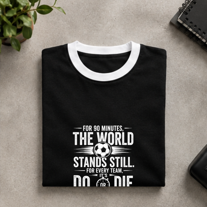 FOR 90 MINUTES THE WORLD STANDS STILL. FOR EVERY TEAM, IT'S DO OR DIE