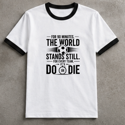 FOR 90 MINUTES THE WORLD STANDS STILL. FOR EVERY TEAM, IT'S DO OR DIE