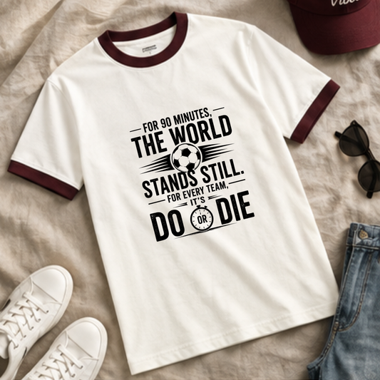 FOR 90 MINUTES THE WORLD STANDS STILL. FOR EVERY TEAM, IT'S DO OR DIE